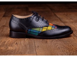 Black and tartan shoe