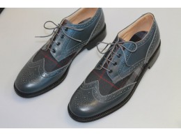 Grey Calf Leather with Grey Highlander Tartan